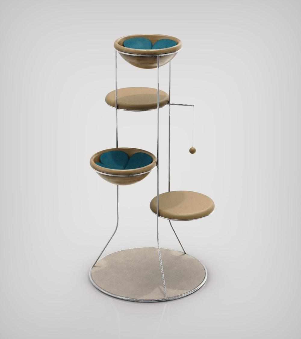 Constellation, un arbre à chat en bois fabriqué par des artisans - Kasibe