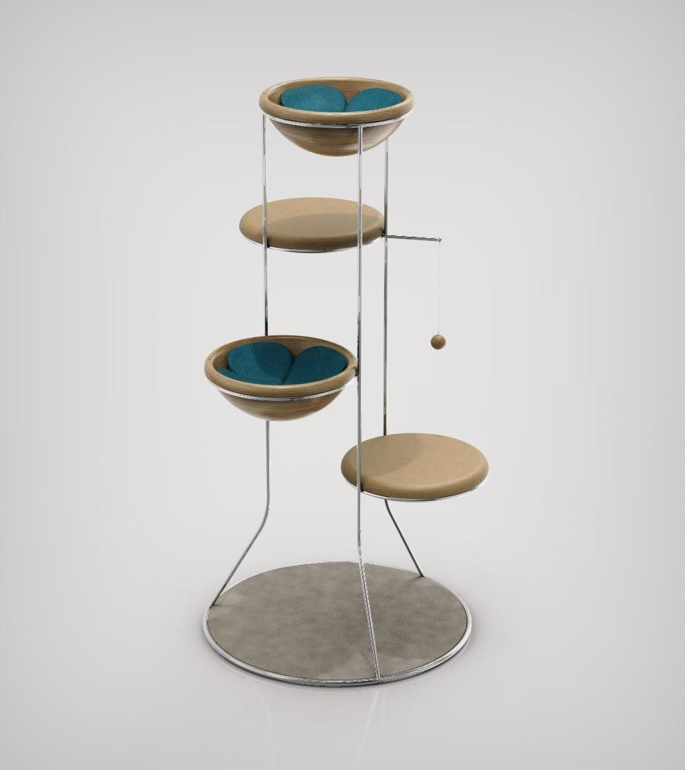 Constellation, un arbre à chat en bois fabriqué par des artisans - Kasibe