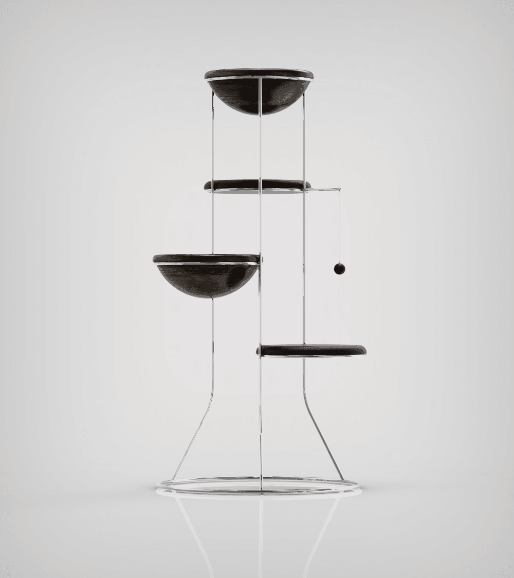 Constellation, un arbre à chat en bois fabriqué par des artisans - Kasibe