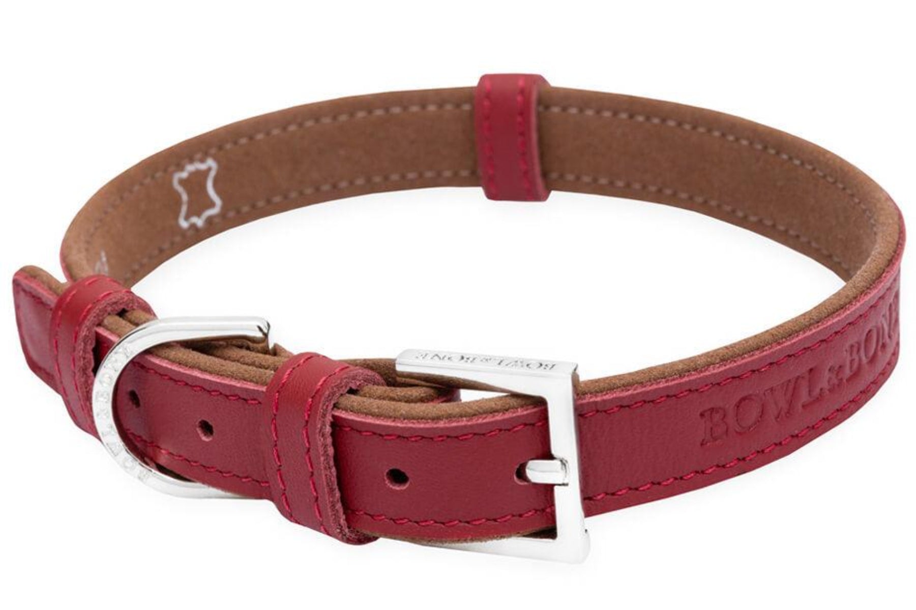Collier en cuir pour chiens - MONACO - Kasibe