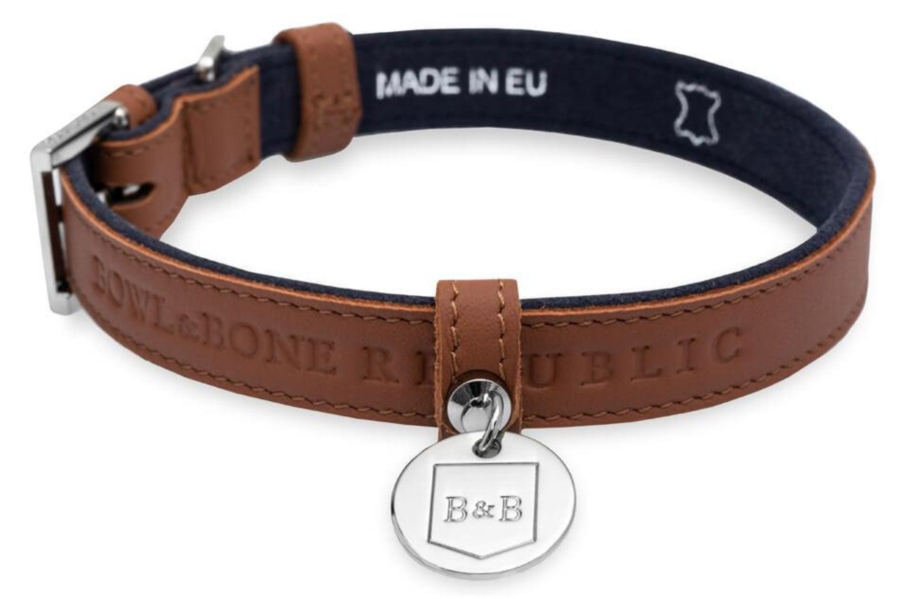 Collier en cuir pour chiens - MONACO - Kasibe