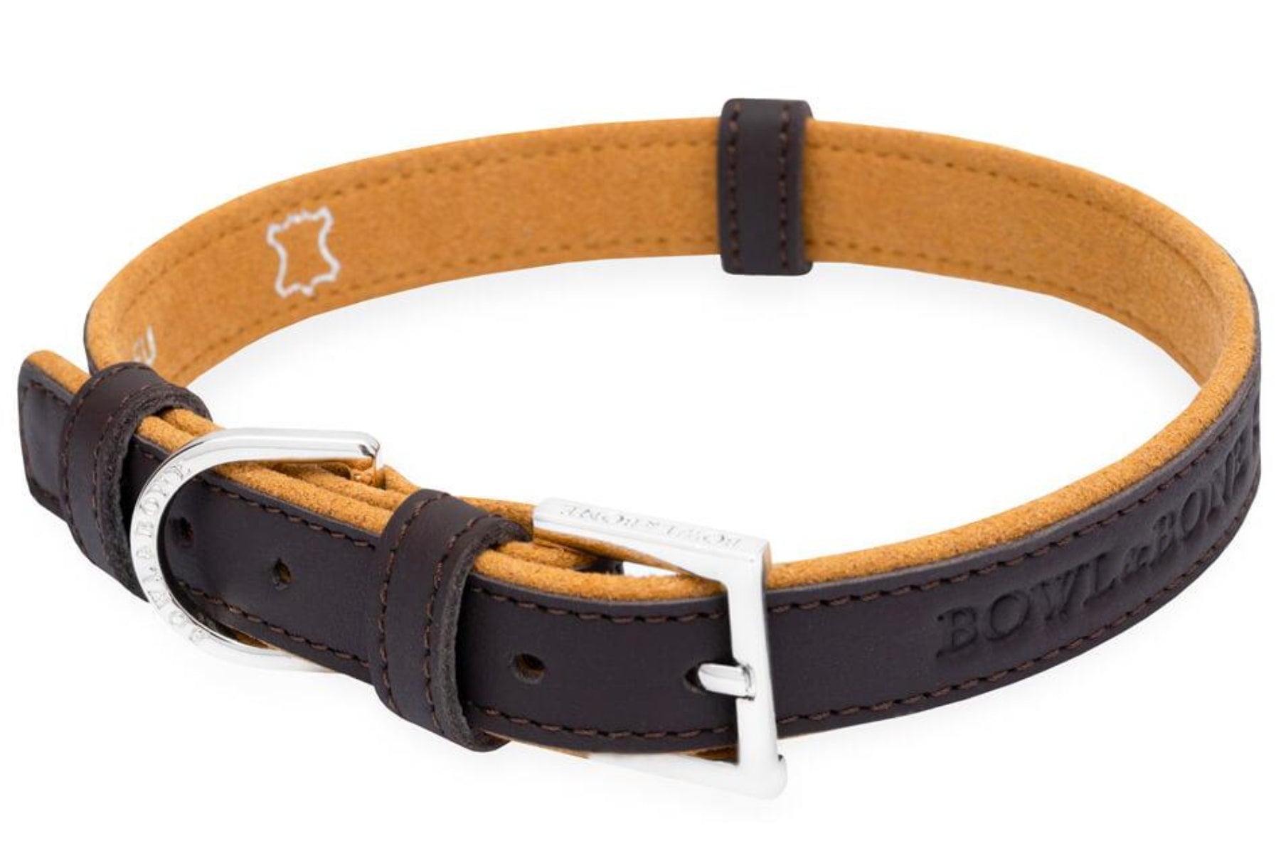 Collier en cuir pour chiens - MONACO - Kasibe