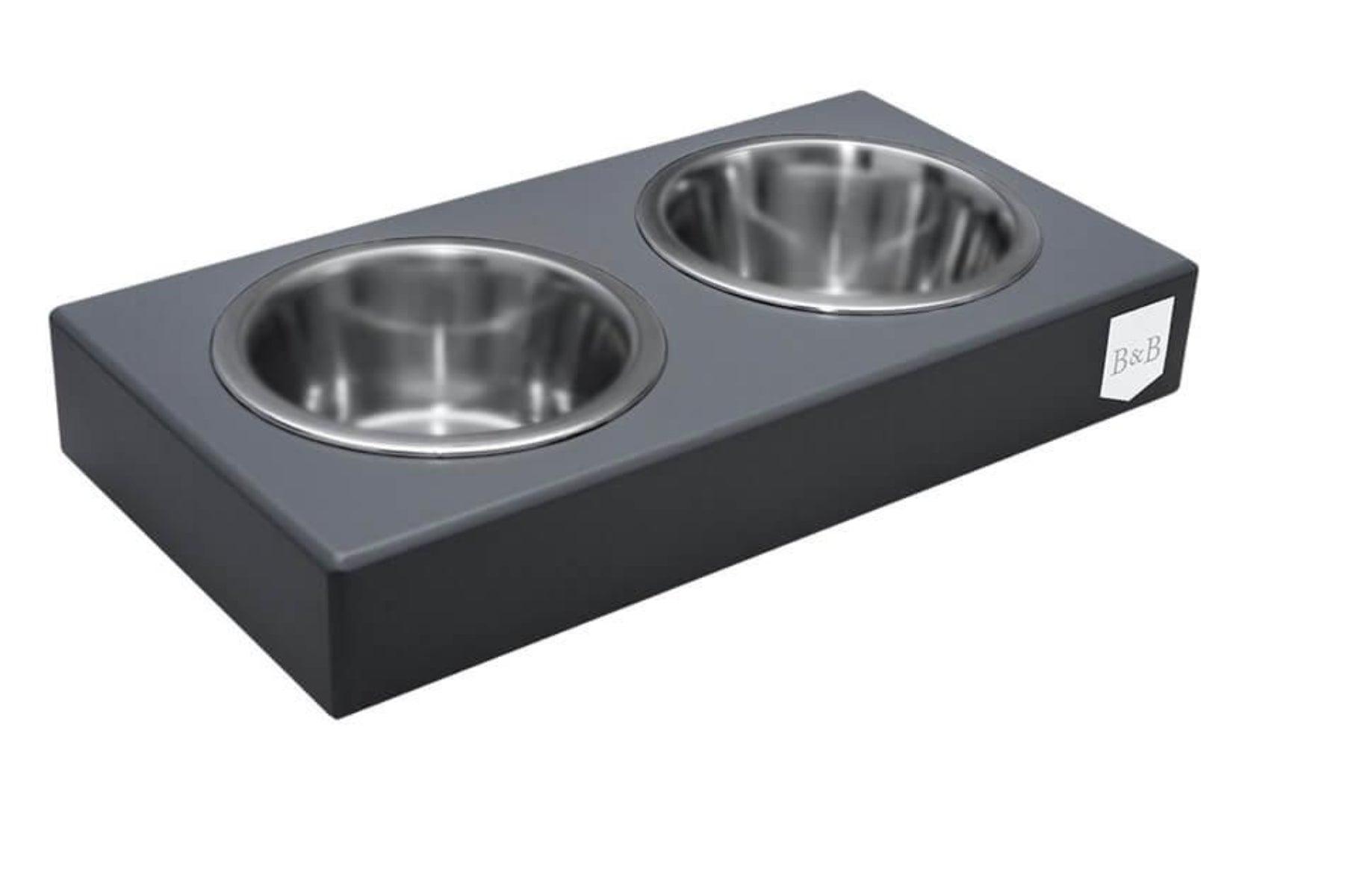 Gamelle pour chien Duo chic & tendance graphite bol acier kasibe bowl and bone