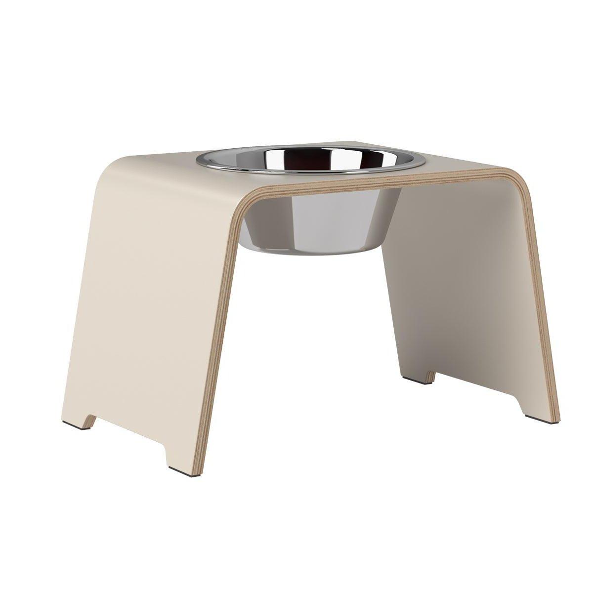 Gamelle design pour chien en bois dogBar single taille ml cashmere bol acier - kasibe