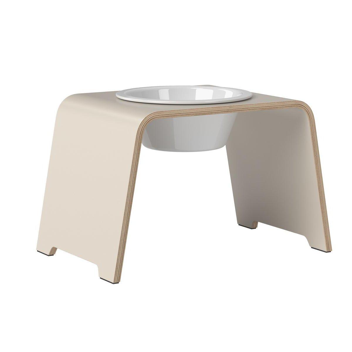 Gamelle design pour chien en bois dogBar single taille ml cashmere bol porcelaine - kasibe