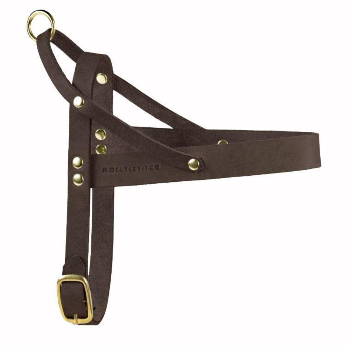 Harnais en cuir pour chien avec poignée de sécurité - BUTTER - Kasibe