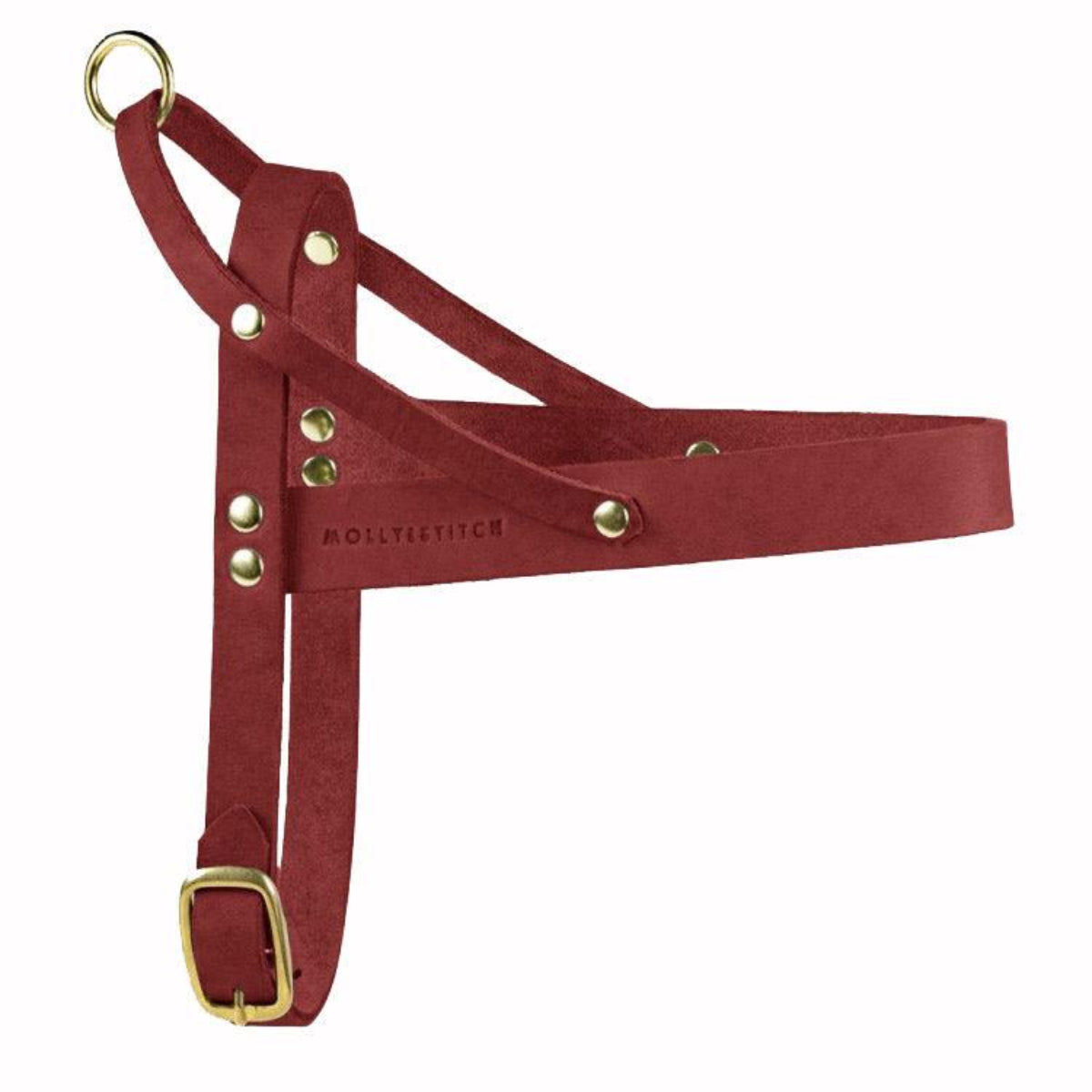 Harnais en cuir pour chien avec poignée de sécurité - BUTTER - Kasibe