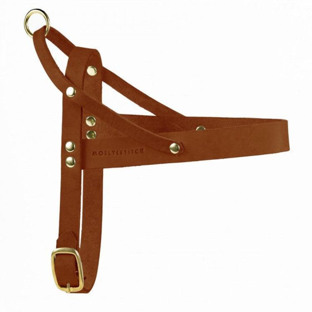 Harnais en cuir pour chien avec poignée de sécurité - BUTTER - Kasibe