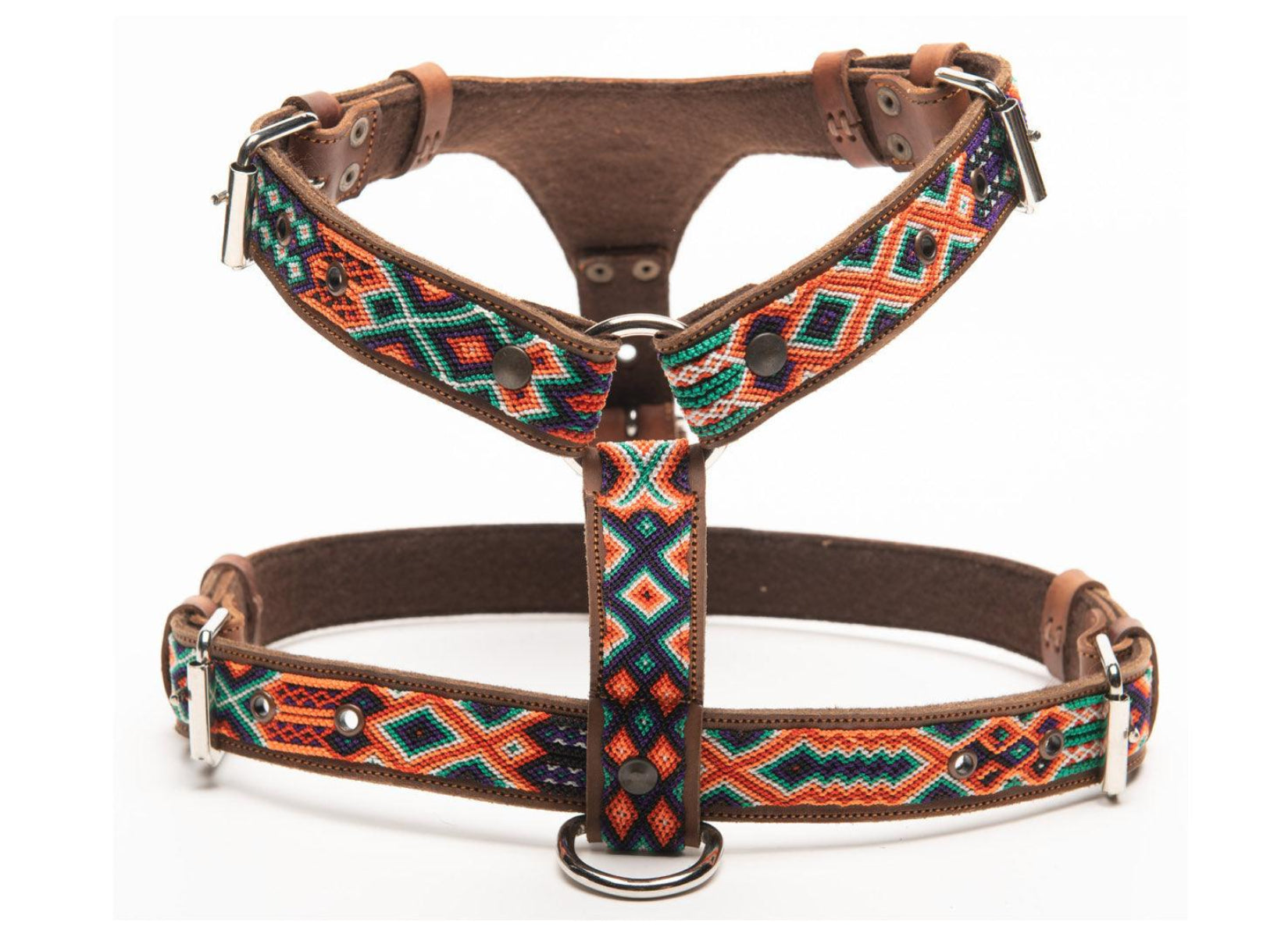 Harnais en Y pour chien mexicain brodé à la main - Kasibe