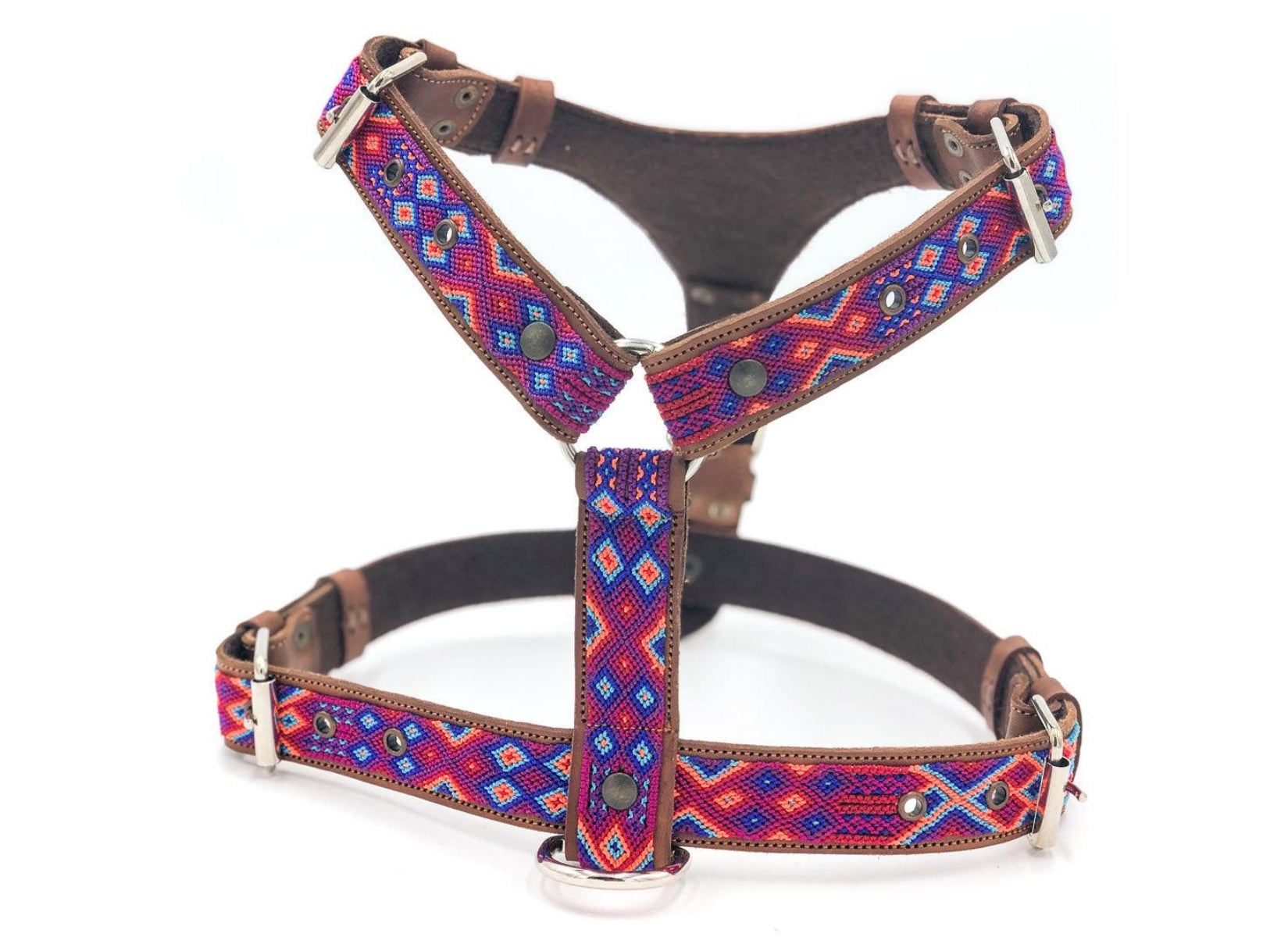 Harnais en Y pour chien mexicain brodé à la main - Kasibe