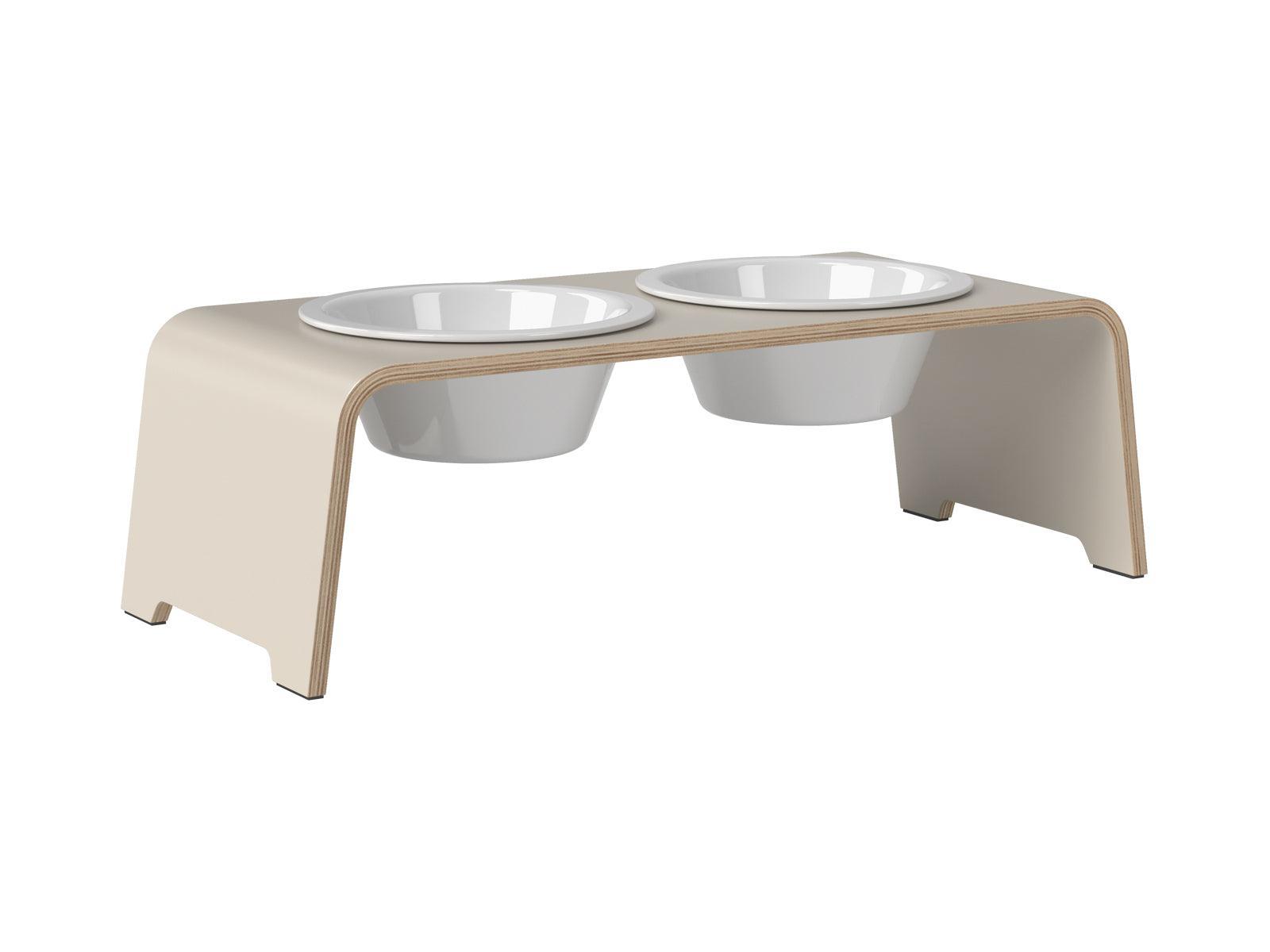 Gamelle élégante pour chien en bois massif dogBar toute en courbe kasibe cachemire taille m bol porcelaine