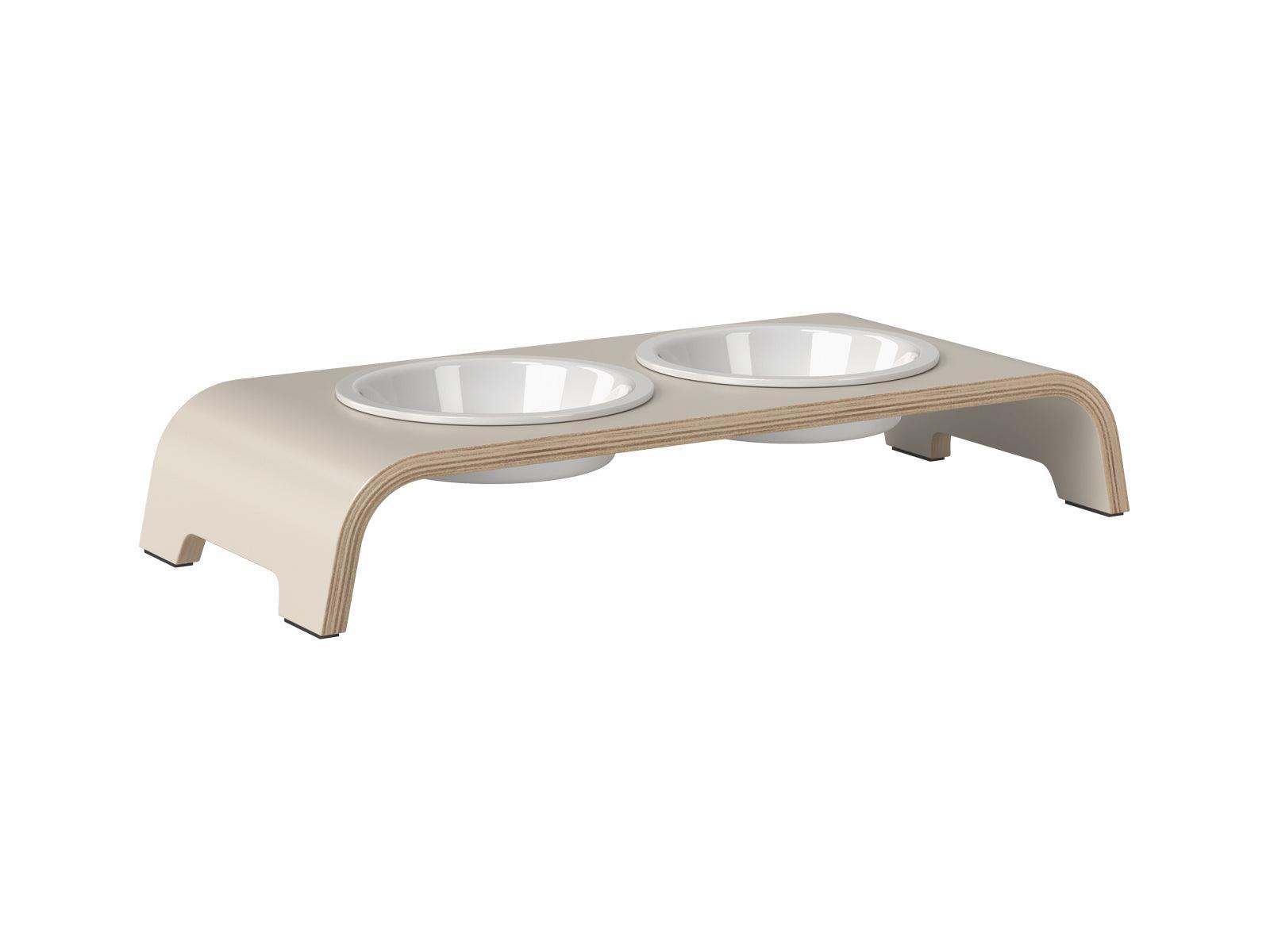 Gamelle élégante pour chien en bois massif dogBar toute en courbe kasibe cachemire taille s bol porcelaine