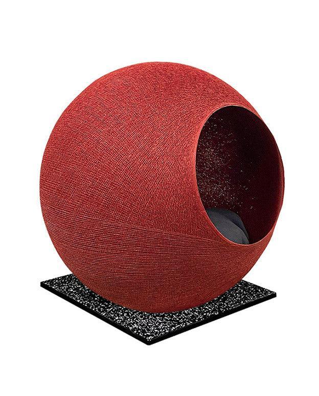 Meuble pour chat design : le Square un cocon discret tout en élégance argile socle nuit étoilée - kasibe