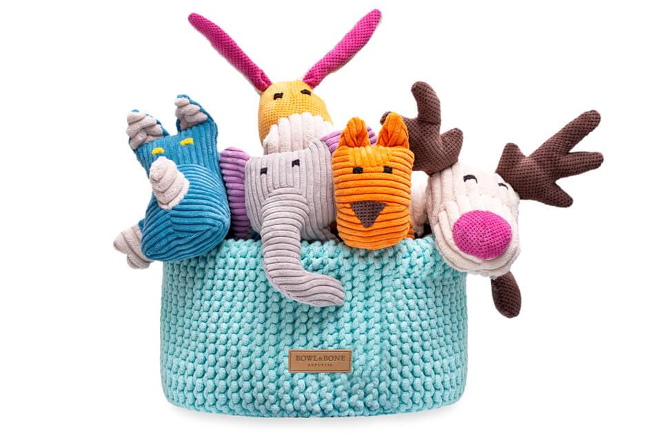 Morezi Panier à jouets pour chien - Panier de rangement dans une petite  poubelle peu profonde - Parfait pour collectionner les jouets pour chiot