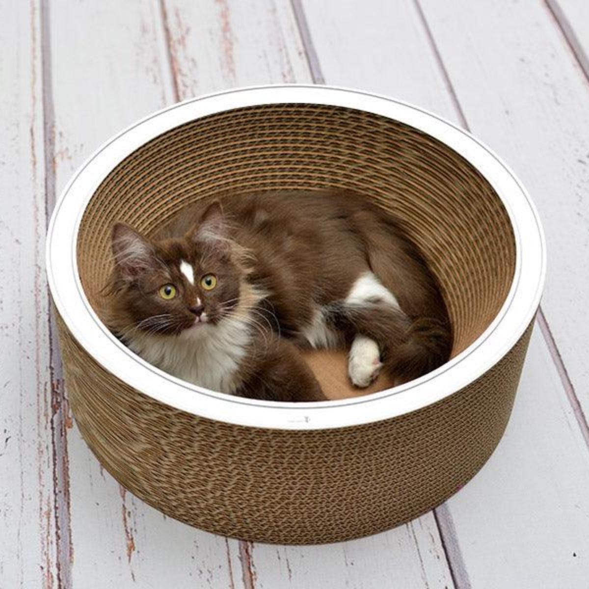 Panier en carton pour chat - COUPE CORBEILLE - Kasibe