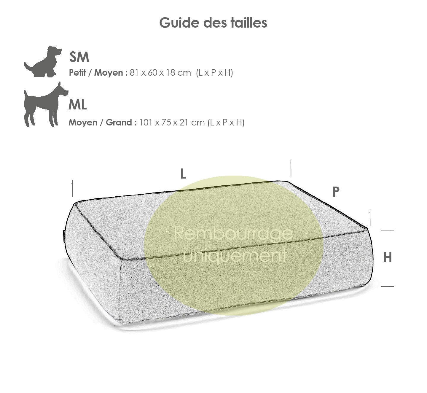 Rembourrage du coussin épais pour chien - STELLA LOUNGE MIACARA - Kasibe