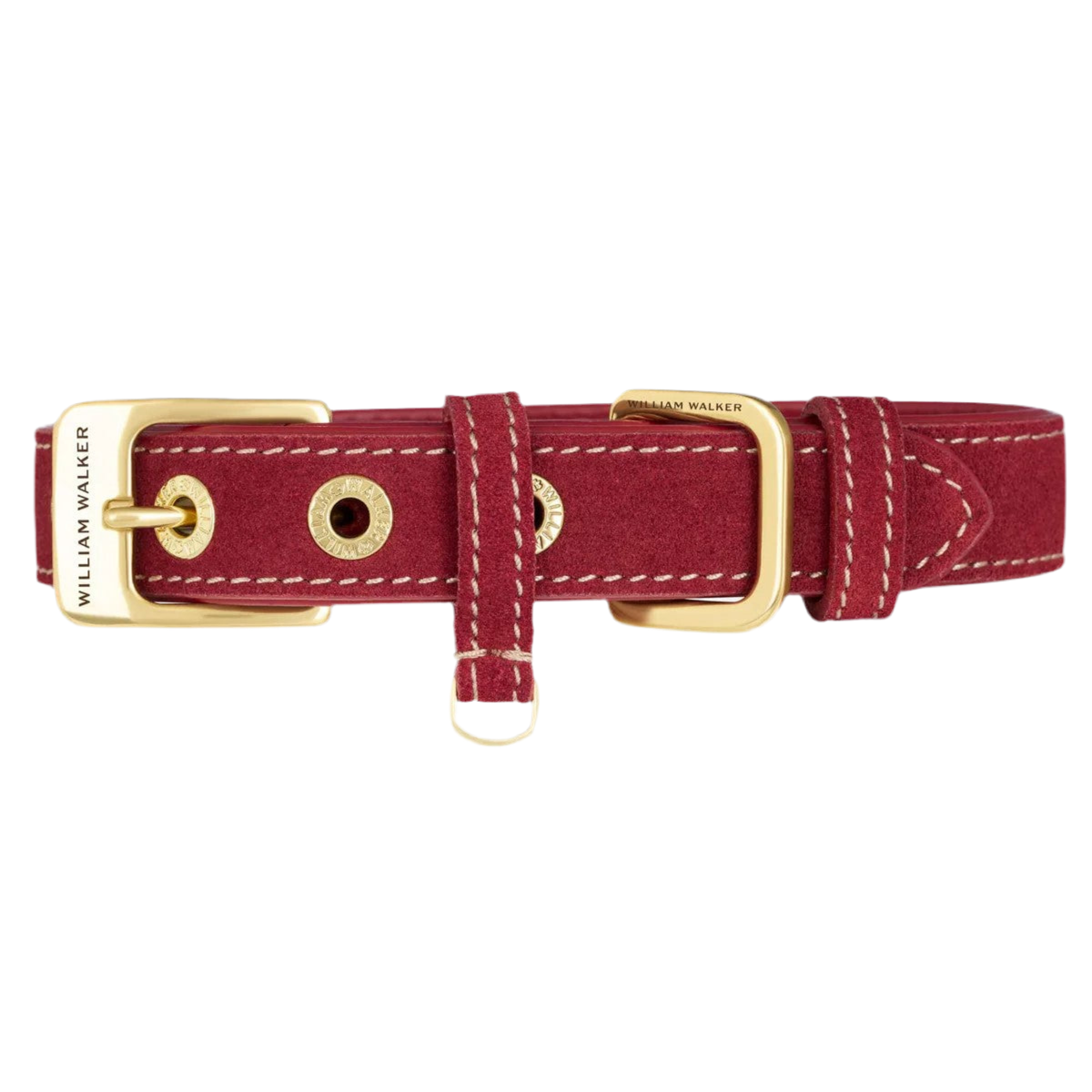 Collier en daim pour chien bordeaux - kasibe