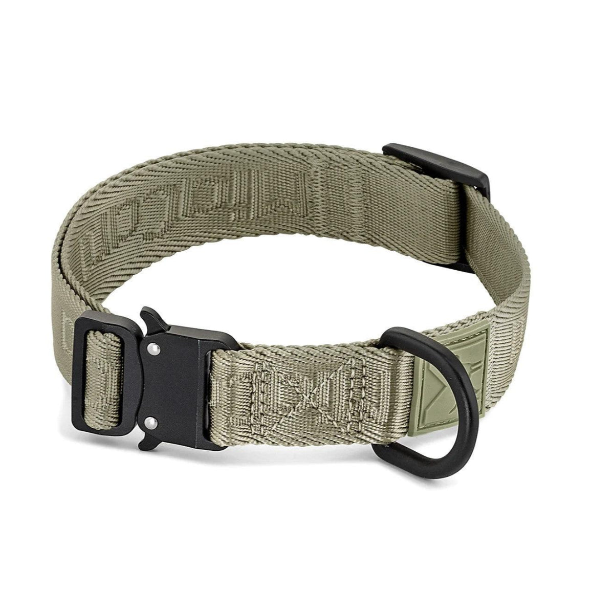 Collier pour chien en nylon, sobriété et élégance pour un look sportif avec Modena olive - kasibe