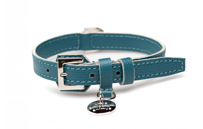 René, une gamme de colliers pour chiens personnalisés bleu - kasibe