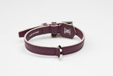 René, une gamme de colliers pour chiens personnalisés violet arrière - kasibe