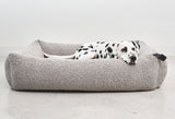 Couchage pour chien confortable, Senso et son tissu au boucles douces galet - kasibe