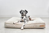 Cordo, un coussin design pour chien au tissu corde grege - kasibe
