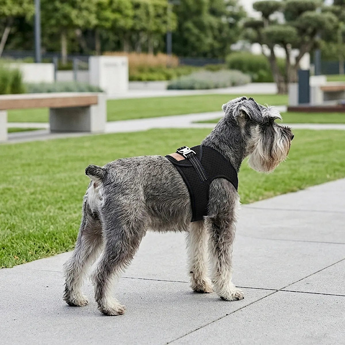 Harnais élégant pour chien noir - kasibe