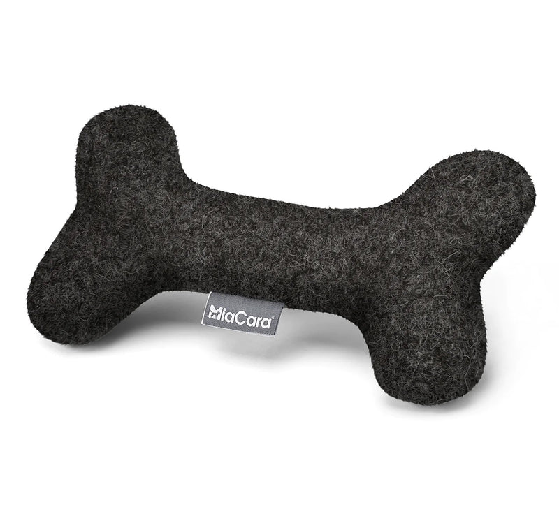 Jouet pour chien en forme d'os - Tissu de haute qualité (lot de 2) gris foncé - Kasibe