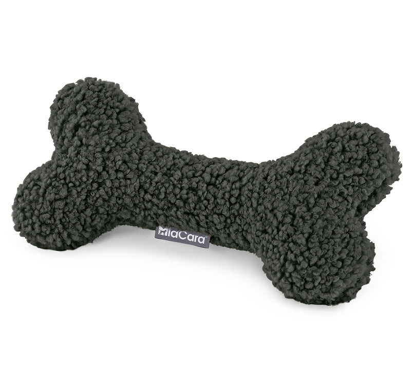 Jouet pour chien en forme d'os - Tissu de haute qualité graphite - kasibe
