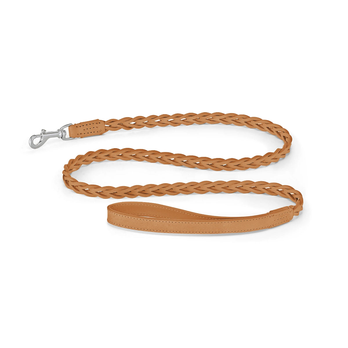 Laisse en cuir pour petit chien camel - kasibe