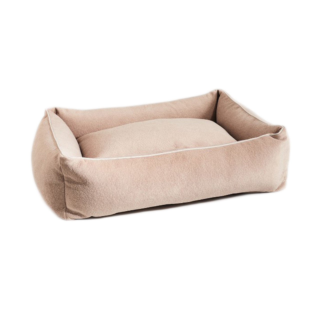 Buffalo, un lit pour chien design au tissu très doux crème - kasibe