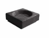 Panier Cube, un meuble pour chien très design en cuir de buffle anthracite taille s - kasibe