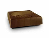 Panier Cube, un meuble pour chien très design en cuir marron taille s - kasibe