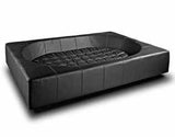 Panier Cube, un meuble pour chien très design en cuir noir taille l - kasibe