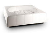 Panier Cube, un meuble pour chien très design en simili cuir blanc taille m - kasibe