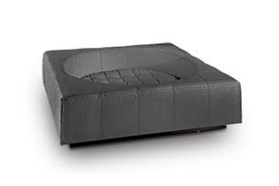 Panier Cube, un meuble pour chien très design en simili cuir gris taille s - kasibe