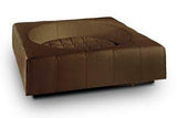 Panier Cube, un meuble pour chien très design en simili cuir marron taille m - kasibe