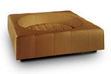 Panier Cube, un meuble pour chien très design en simili cuir nougat taille m - kasibe