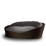 Arena, un panier pour chat très luxe marron coussin coton gris moyen - kasibe