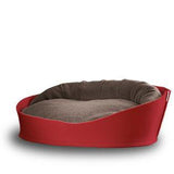 Arena, un panier pour chat très luxe rouge coussin coton marron - kasibe