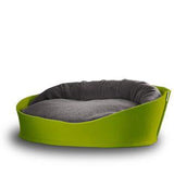 Arena, un panier pour chat très luxe vert coussin coton gris moyen - kasibe