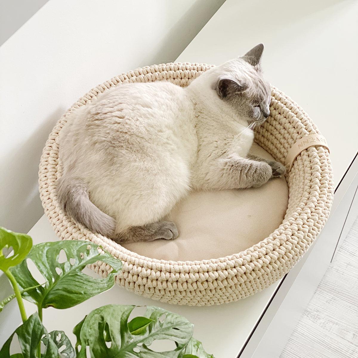 Panier pour chat tressé - kasibe