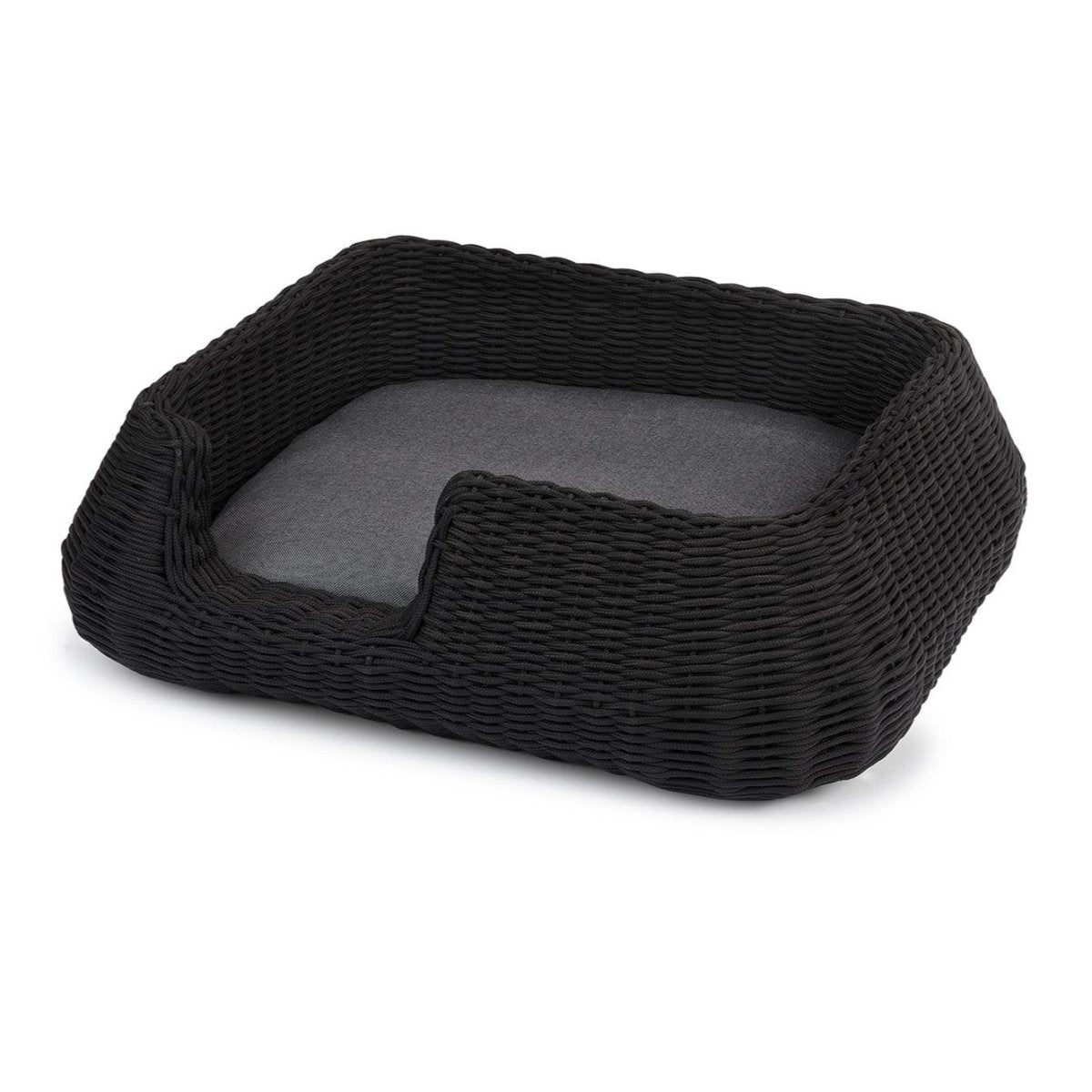 Panier pour chien et chat tressé en corde pour intérieur et extérieur Mio anthracite taille s - kasibe