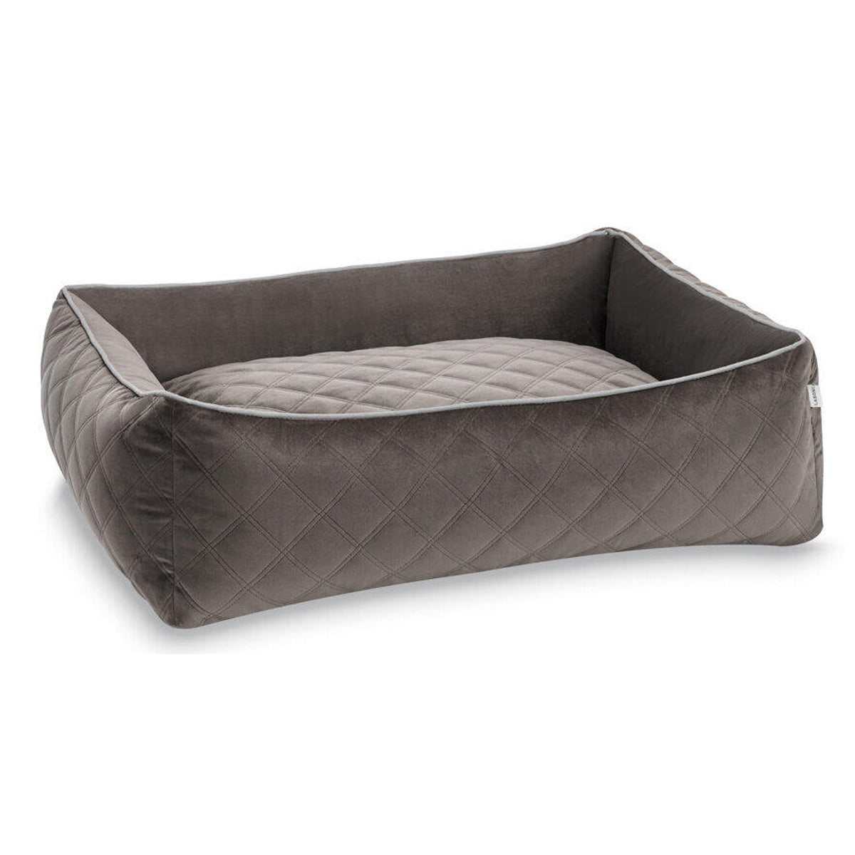 Panier pour chien en velours pierre - kasibe