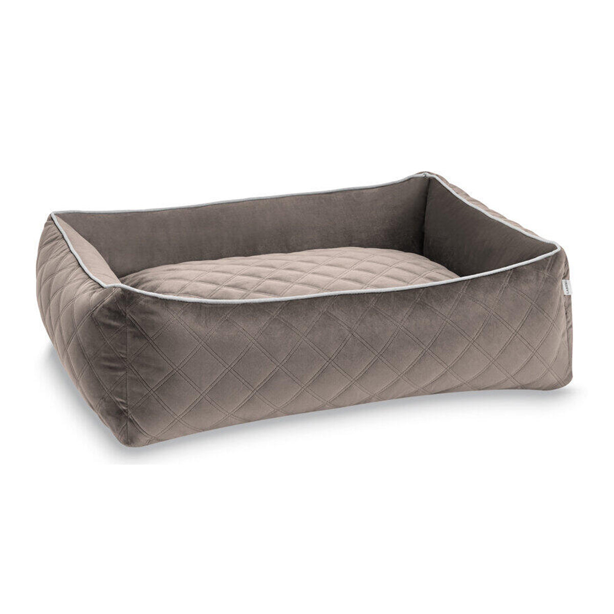 Panier pour chien en velours taupe - kasibe