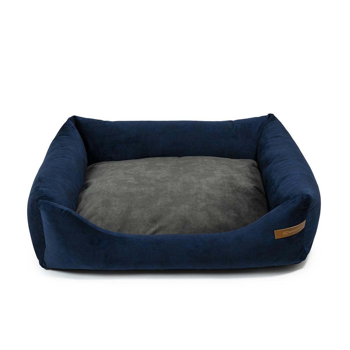 panier pour chien et chat bleu marine coussin khaki - kasibe