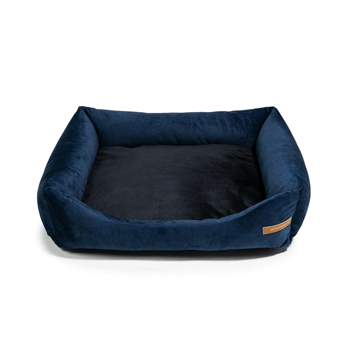 panier pour chien et chat bleu marine coussin noir - kasibe