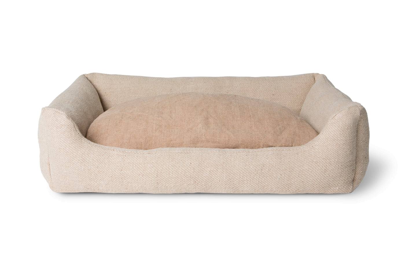 Panier pour chien en toile de jute : Henri, un lit confort ecru - kasibe