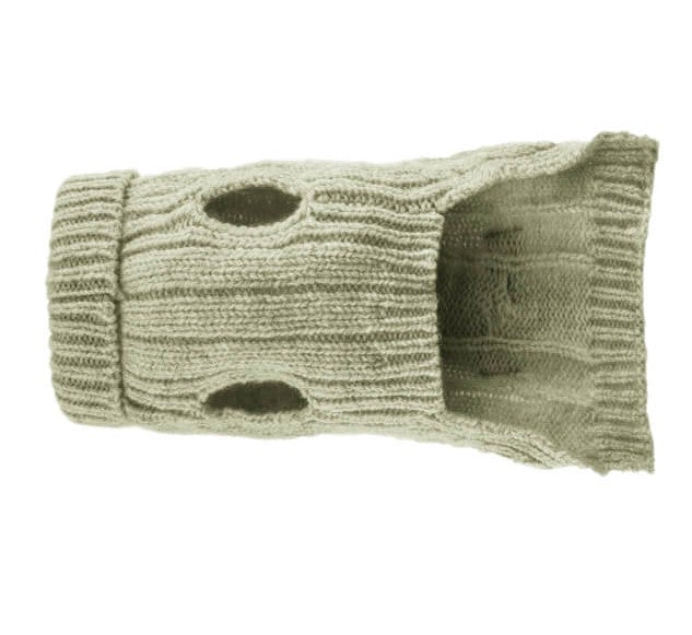 Un pull en laine pour chien pour affronter le froid : Aspen écru dessous- kasibe