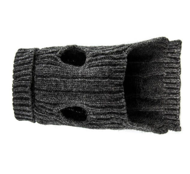 Un pull en laine pour chien pour affronter le froid : Aspen anthracite dessous - kasibe